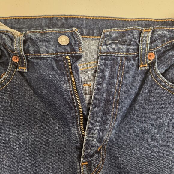 Levis 505 Jeans Mens 34x30 Regular Fit Straight Leg Blue Western Country Cowboy - Picture 11 of 13